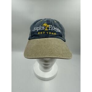 Naples Florida Est. 1949 Hat Cap - Adjustable - Blue Beige - 100% Cotton